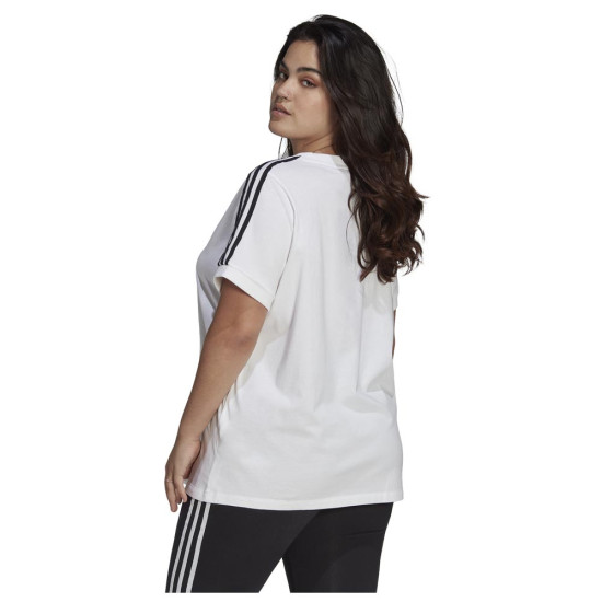 Adidas Γυναικεία κοντομάνικη μπλούζα 3 Stripes Tee (plus size)